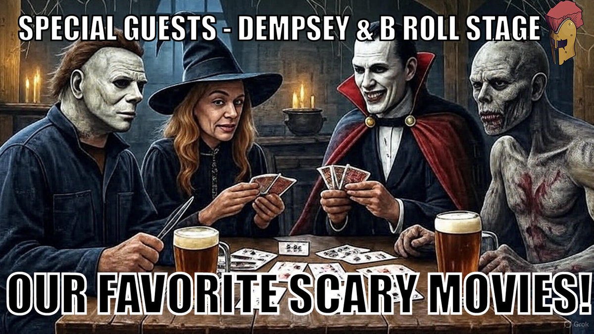 LIVE THURSDAY at 5:00pst! Join <a href="/SW_of_Dragons/">Shieldwall of Dragons</a> <a href="/las_protege/">JOKER VOICE</a> <a href="/JacobIronside/">Jacob Ironside</a> <a href="/Blair_de_Blair/">Blair de Blair</a> <a href="/thtadthtshldntb/">thtadthtshldntb</a> <a href="/sammy3peat/">Sammy3peat</a>, and I, with Special Guests <a href="/BRollStage/">B Roll Stage</a> &amp; <a href="/realdrunknpoet/">Dempsey (drunknpoet)</a>, as we discuss Our Favorite Scary Movies! We’re wrapping up the Halloween season with a collection of