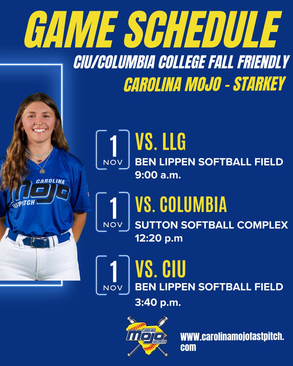 Updated weekend game schedule. Big weekend ahead with <a href="/CIURamsSoftball/">CIU Rams Softball</a> and <a href="/GoKoalas/">Columbia College Athletics</a>