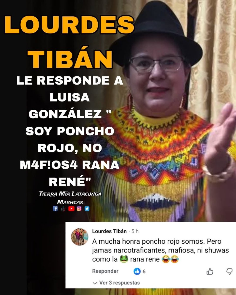 Podrán decirme el color del poncho que sea lo acepto, pero la sra Gonzales no tiene calidad moral para juzgarme de qué color es mi poncho 🌈🌈🌈  son de todos los colores como el arco iris 😂😂😂 pero jamás seré como ellos mafiosos, narcos y shuwas. Clarito 🤷‍♀️🤷‍♀️🤷‍♀️