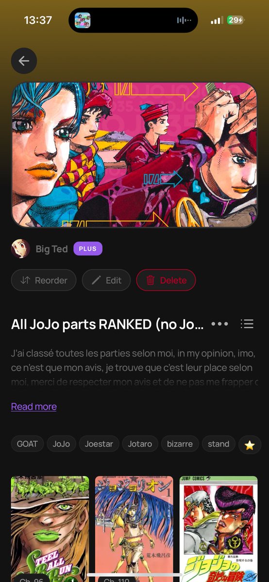tedsamaa's tweet photo. Je taff depuis un ptit moment sur ma premiere app mobile : Trackr

C’est une petite app qui permettra de gérer son suivi manga (et plus tard comics) et d’echanger avec d’autres utilisateurs notamment via le partage de listes et d’autres fonctionnalités qui viendront plus tard https://t.co/StTU72kmhA