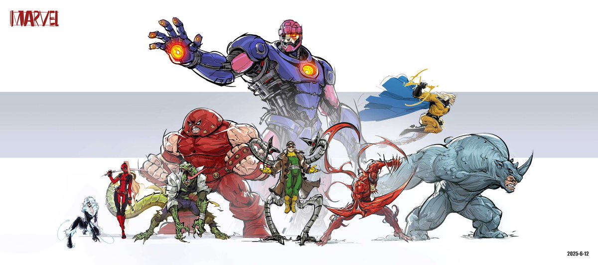 Cosmicshrimpy's tweet image. Sentry character concept for Marvel Rivals by the game&apos;s concept artist Dapeng Song ! 💛