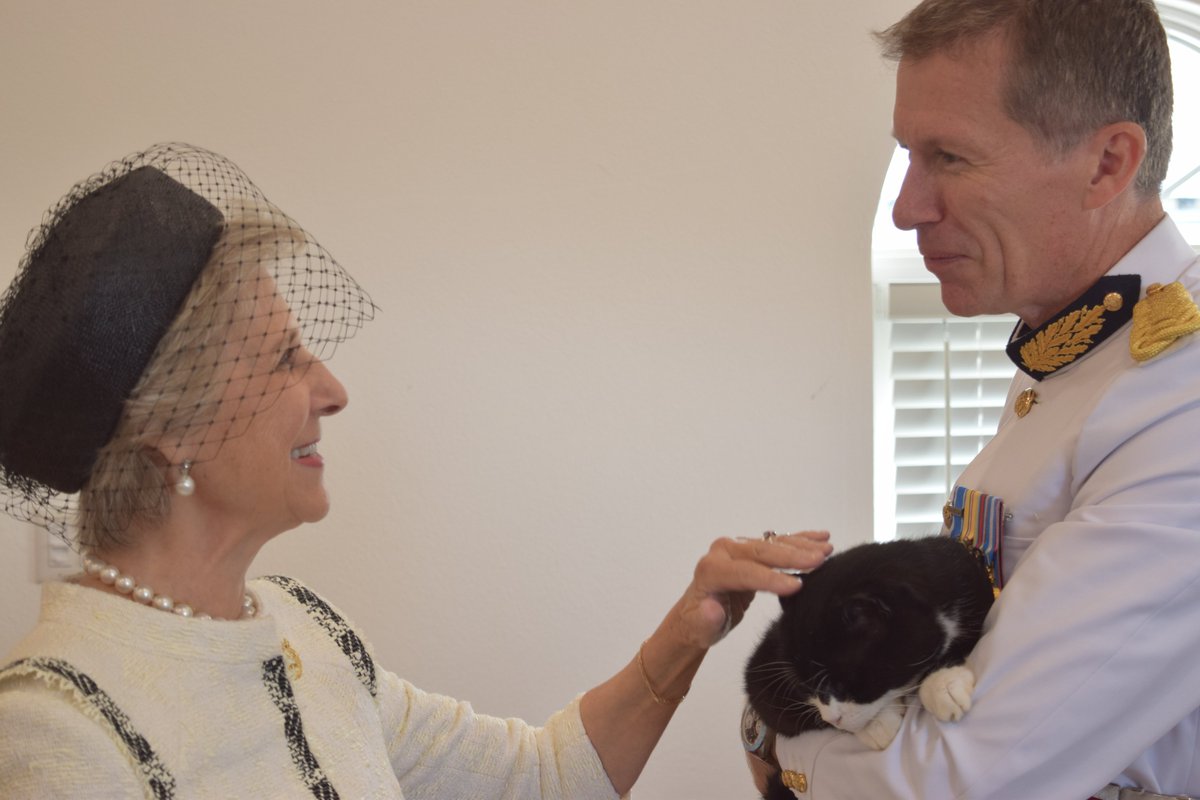 DiploMog's tweet image. “Tea with Palmerston” was part of HRH The Duchess of Gloucester’s visit to Bermuda: surely it must have been the highlight.