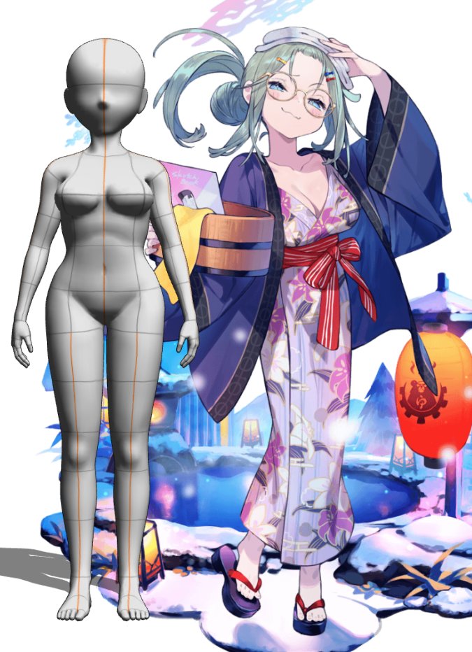 というわけでこういう分析から始めていくわけですな

5.5頭身ね……ふーん…… 