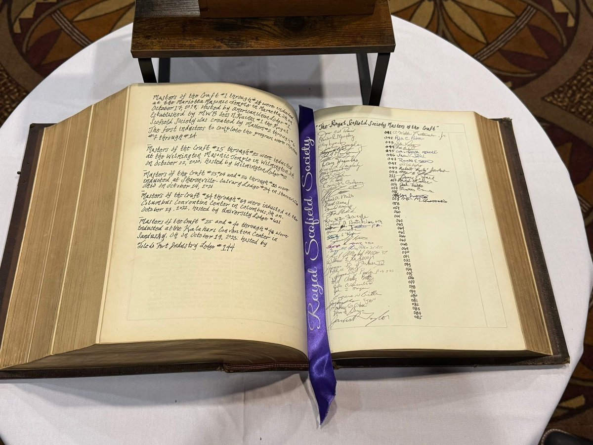 The Royal Scofield Society Bible signed by all of the Masters of the Craft! RWB Chad Kopenski No. 3 &amp; RWB Jim Hall No. 12!  Hear about this and more on Episode 121: Freemasonry &amp; Connections!
TravelingManPodcast.com
#Freemasonry #Podcast #TravelingMan