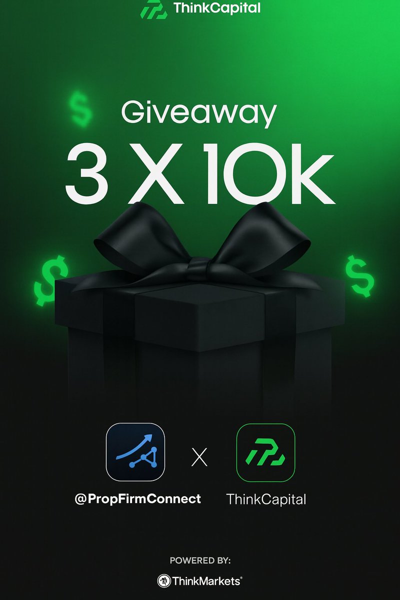 3x10k 

30k giveaway 

Follow <a href="/PropFconnect/">PropFirm Connect</a> <a href="/thinkcapitalcom/">ThinkCapital</a> 

Like,RT and tag 3 friends 

Must join : discord.gg/b62vtMaz