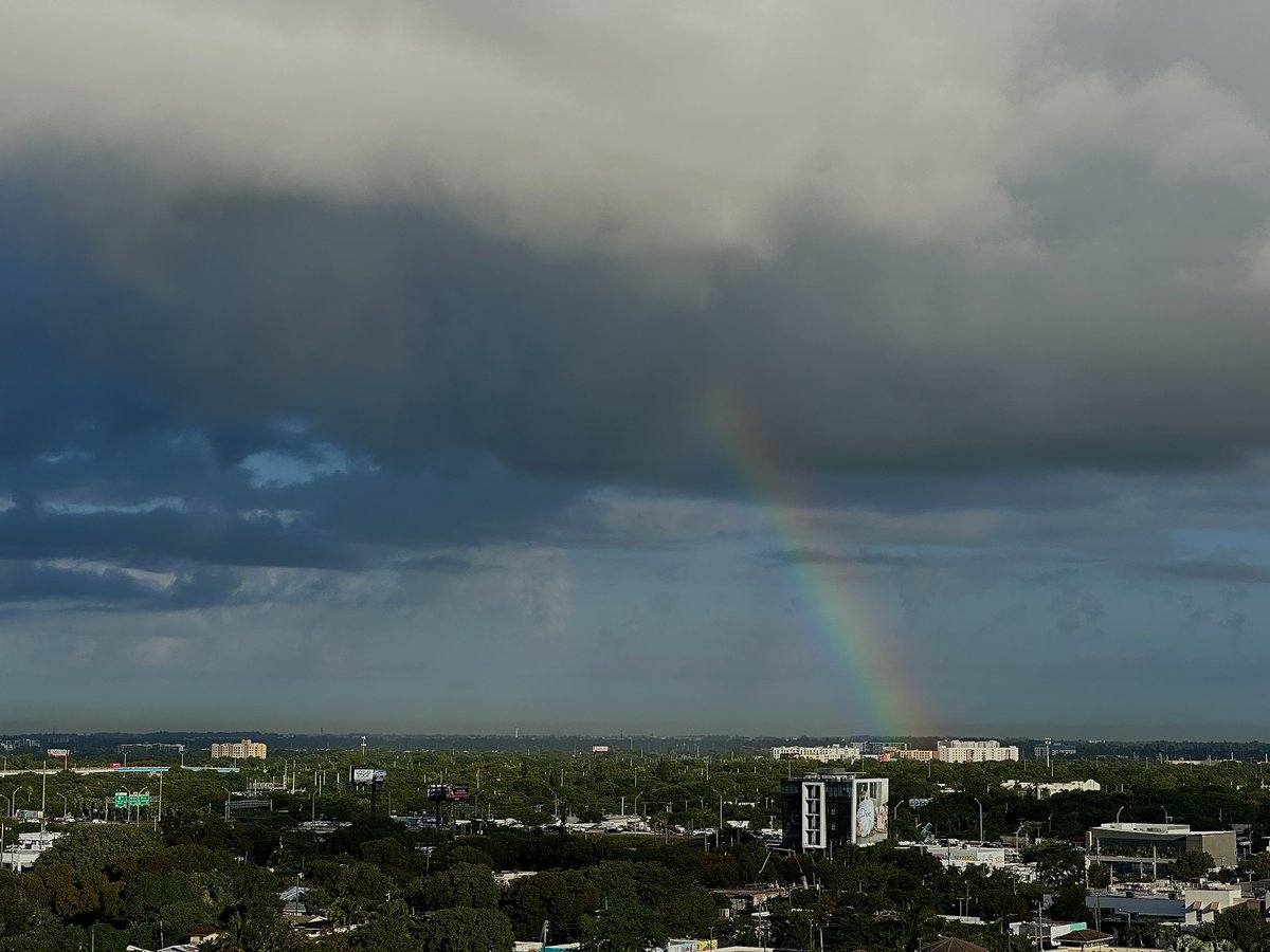 Stunning sight of a rainbow over South Florida this morning!