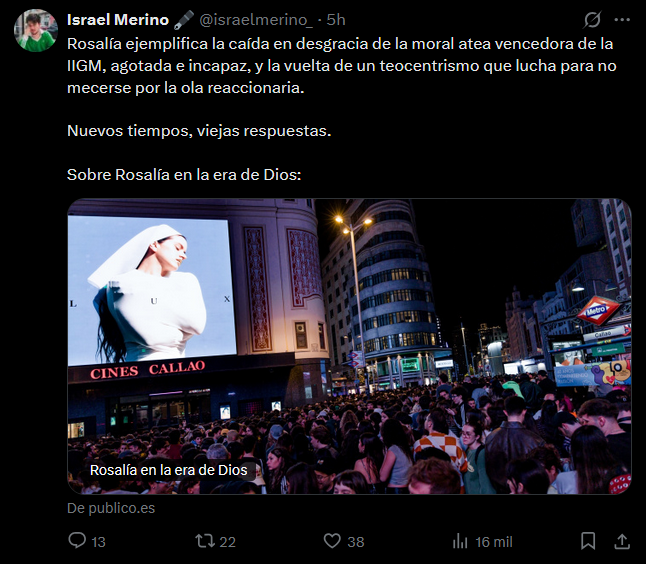 Las sectas serán la forma de organización política característica del siglo XXI. 

La ilusión de la ilustración y el racionalismo se desvance.