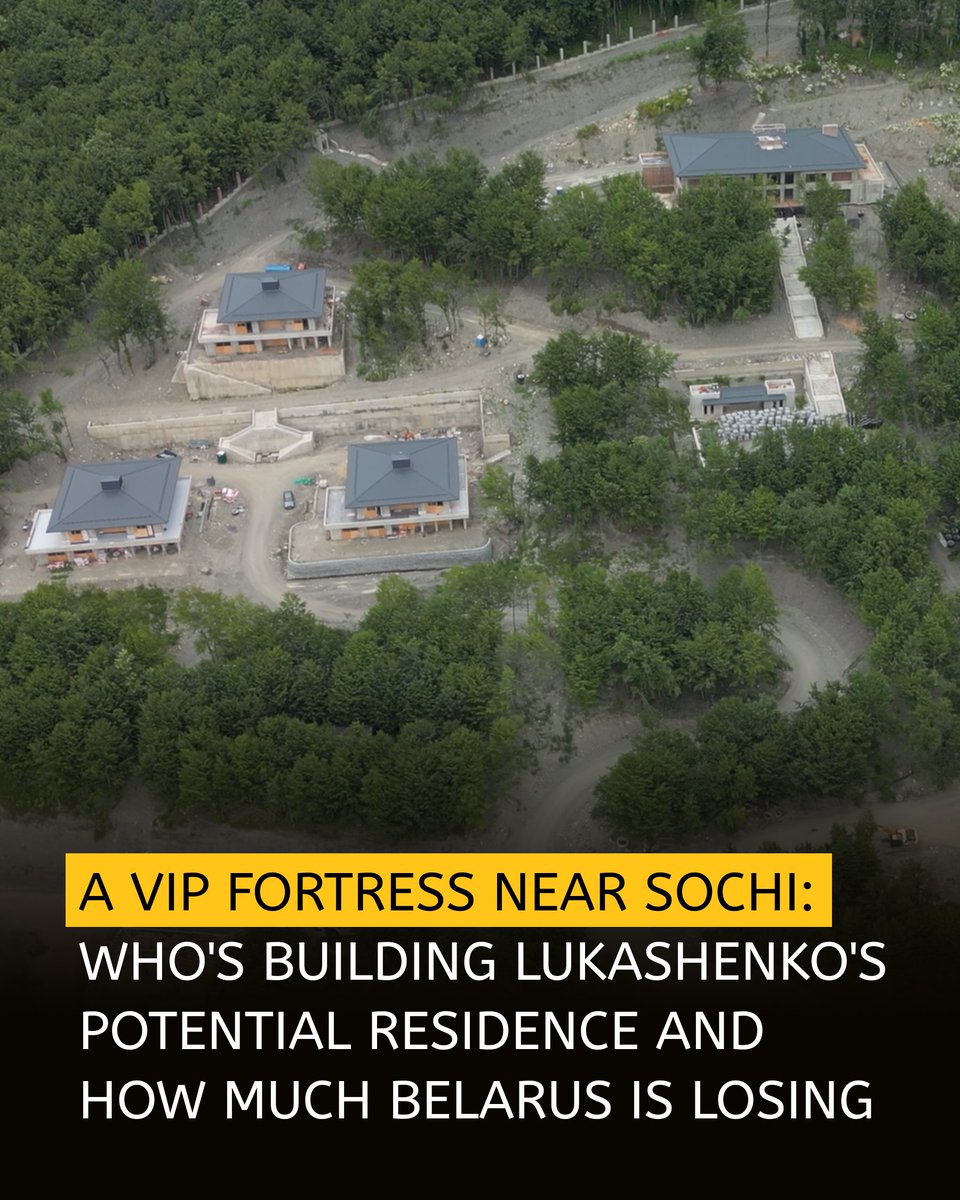 BelarusFiles's tweet image. A huge complex is being built near Sochi on a site covering 10 hectares: a main building, three villas, security posts. Why do we think this could be Lukashenko's residence? New investigation investigatebel.org/en/investigati…