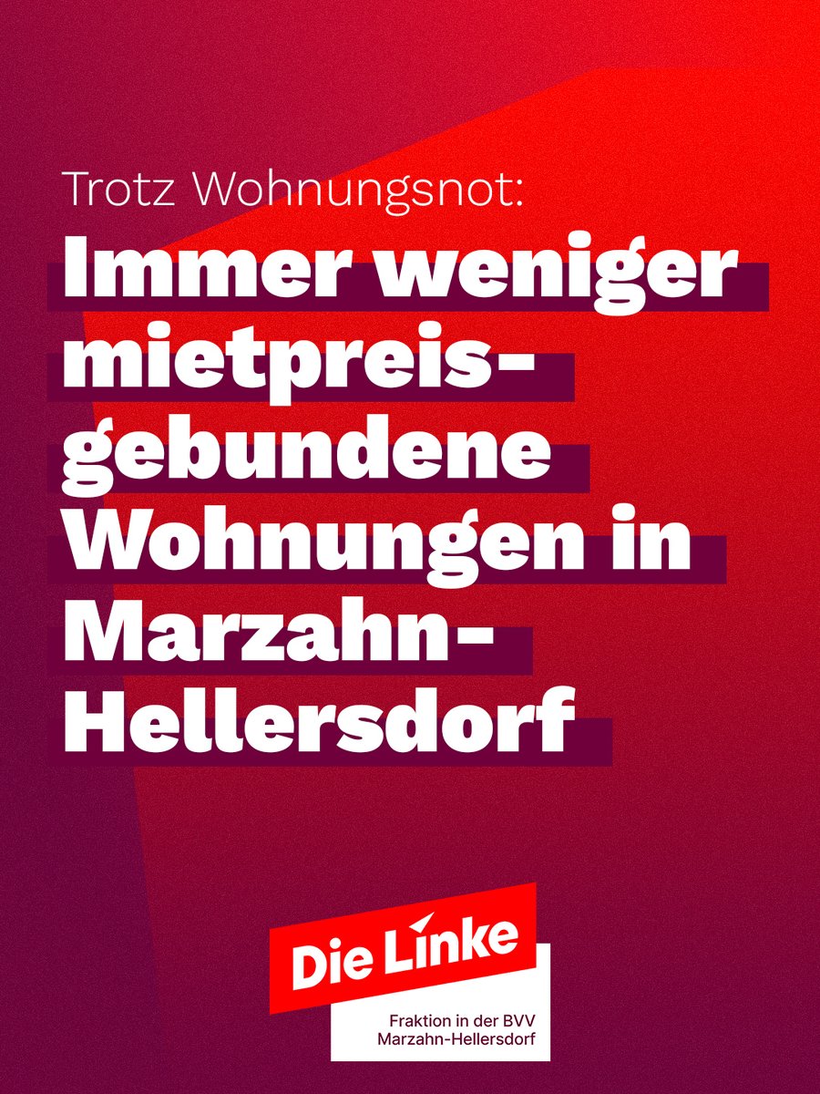 Trotz Wohnungsnot: immer weniger mietpreisgebundene Wohnungen in Marzahn-Hellersdorf

linksfraktion-marzahn-hellersdorf.de/aktuelles/aktu…

#mahe #bvvmahe