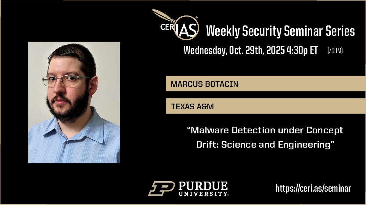 CERIAS at Purdue U. tweet media