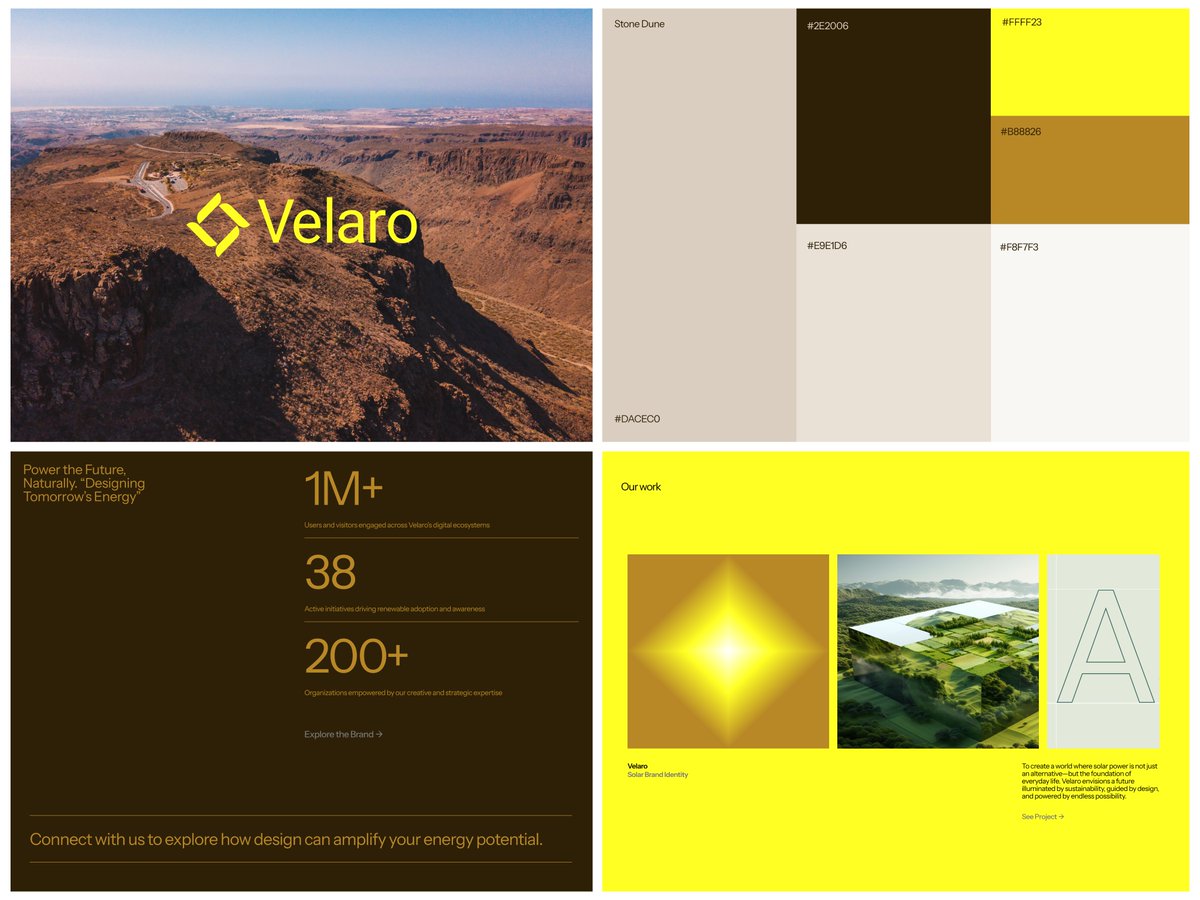 Vexo_Lab's tweet image. Velaro — Solar Brand Identity Design