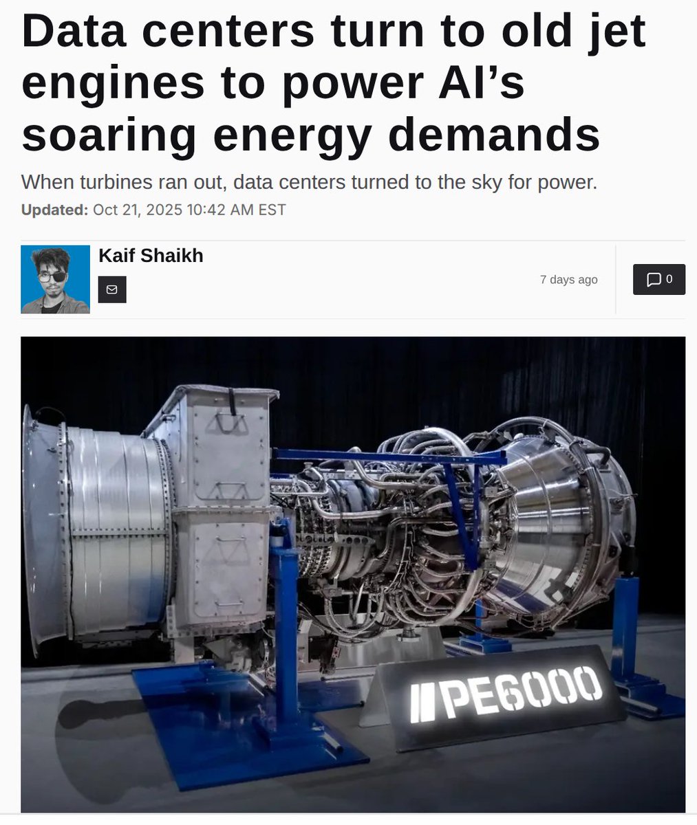 doubleashish's tweet image. 2020: mom I need a $1500 GPU for my school homework.
2025: mom i need $20,000,000 jet engine to power my AI model (for my school homework)