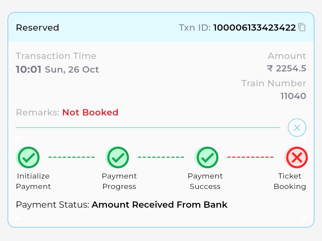 nikhilbbb1's tweet photo. @RailwaySeva 3 din ho gaye hai abhi tak @IRCTCofficial ne tatkal ticket ka paisa refund nhi kiya hai?? Aur kitna din time lagega refund krne mai ticket book nhi hua hai https://t.co/C9Od1iQsn0