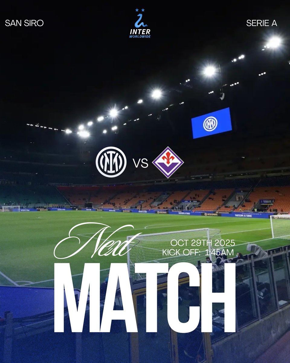 ⚫️🔵 All set for San Siro under the lights!

 #ForzaInter #InterWorldwide
