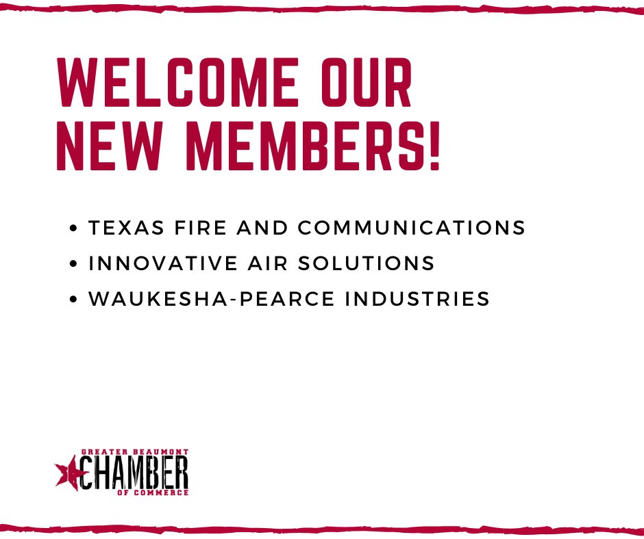 BMTChamber's tweet image. Please join us in welcoming our newest Chamber Members! We are thrilled to have them join our vibrant community. Chamber Members bring unique services and values, contributing to the growth and success of our region.
#NewMembers #GBCOC #CommunityGrowth