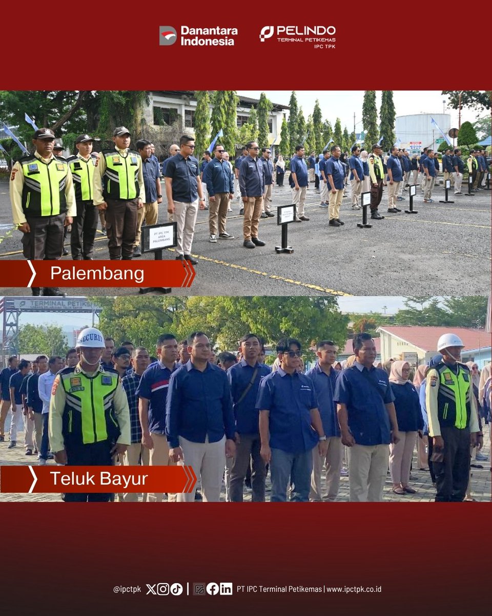 Hai #ContainerLovers

Dalam rangka memperingati Hari Sumpah Pemuda 2025, pekerja IPC TPK di seluruh area kerja mengikuti upacara bendera pagi ini.

#pelindo #pelindoterminalpetikemas #pelindogroup #sptpgroup