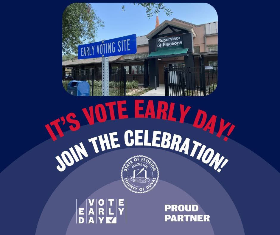 Although we do not have a scheduled election in Duval County this year, it is never too early to be ready to vote early! Celebrate Vote Early Day with us by checking your voter status at duvalelections.gov. #VoteDuval