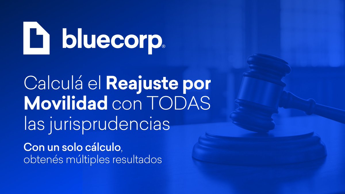 BlueCorpSoft's tweet image. ¡Calculá el Reajuste por Movilidad con TODAS las jurisprudencias!
Con un solo cálculo, obtenés múltiples resultados según las últimas jurisprudencias vigentes:
Palavecino, Gimenez, Cortes, Italiano y más…
Todo listo para entregar al jubilado.
¡Un cálculo, todas las respuestas!