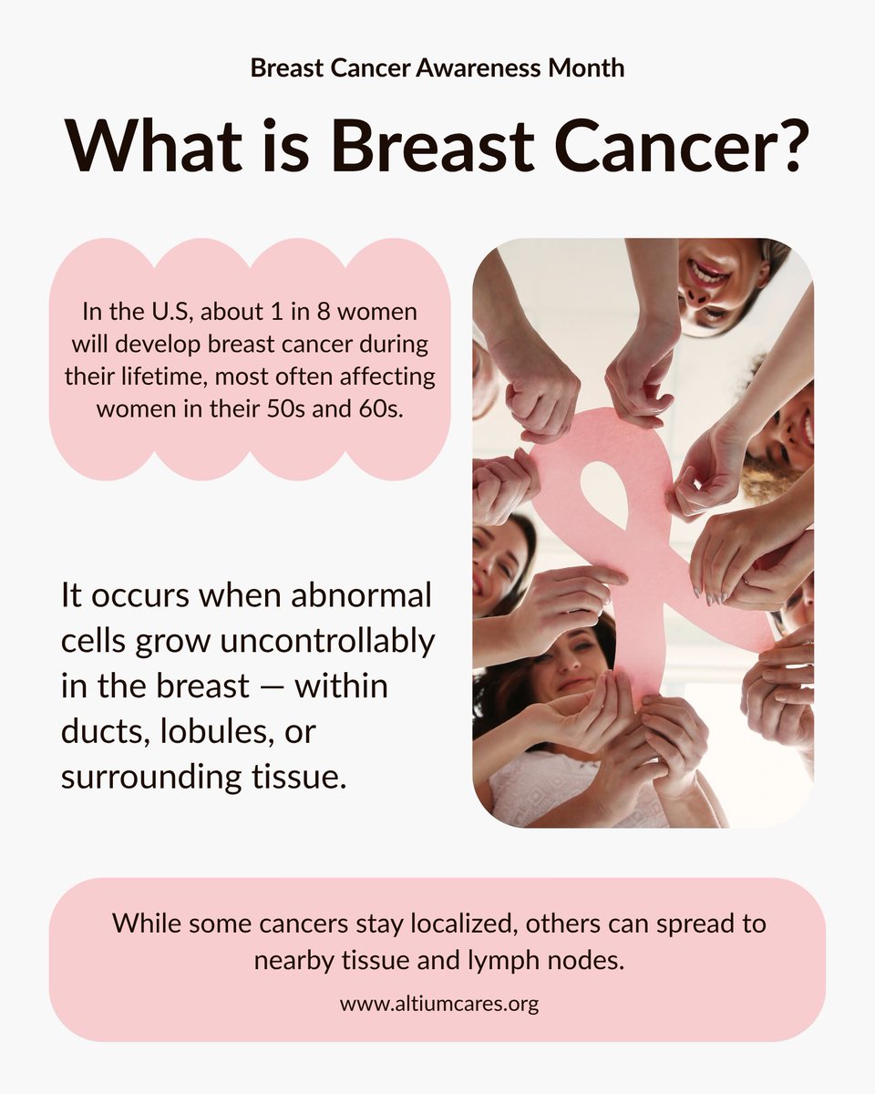 AltiumCares's tweet photo. Early detection saves lives. 💗

Understanding the signs, risk factors, and ways to prevent #breastcancer can make a powerful difference.

Regular screenings and healthy lifestyle choices are key steps toward protection and awareness.

Learn more at https://t.co/tBNyCuzJmu https://t.co/DuZ448lfvE