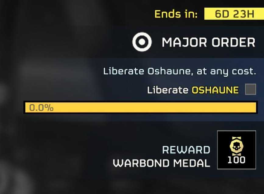 MAJOR ORDER: The time has come to liberate the Hive World. OSHAUNE