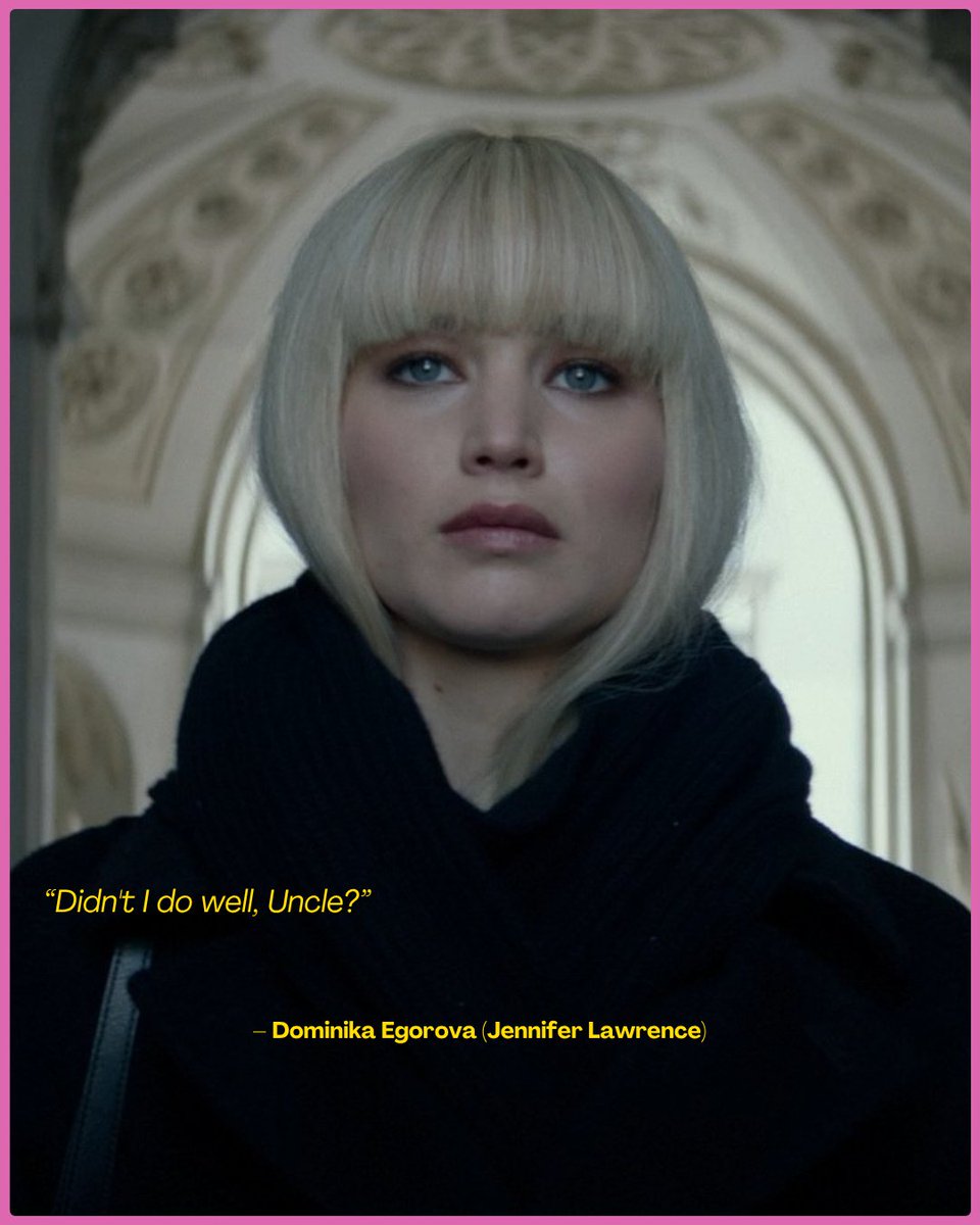 Localizing_St's tweet image. Jennifer Lawrence en Red Sparrow demuestra que el control y la vulnerabilidad pueden habitar el mismo gesto.
Un thriller elegante y crudo dirigido por Francis Lawrence.
📍 Disponible en Disney+
#MartesDeElenco #AlmanaqueCinefilo #Recomendaciones