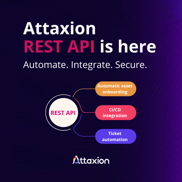 attaxion's tweet photo. Attaxion REST API is here!
Integrate discovery, tagging &amp; remediation automation into your CI/CD and security tools.
👉Find out more on the blog: https://t.co/kHx6xodbdw
#CyberSecurity #Automation #DevOps https://t.co/i01TRdonqs