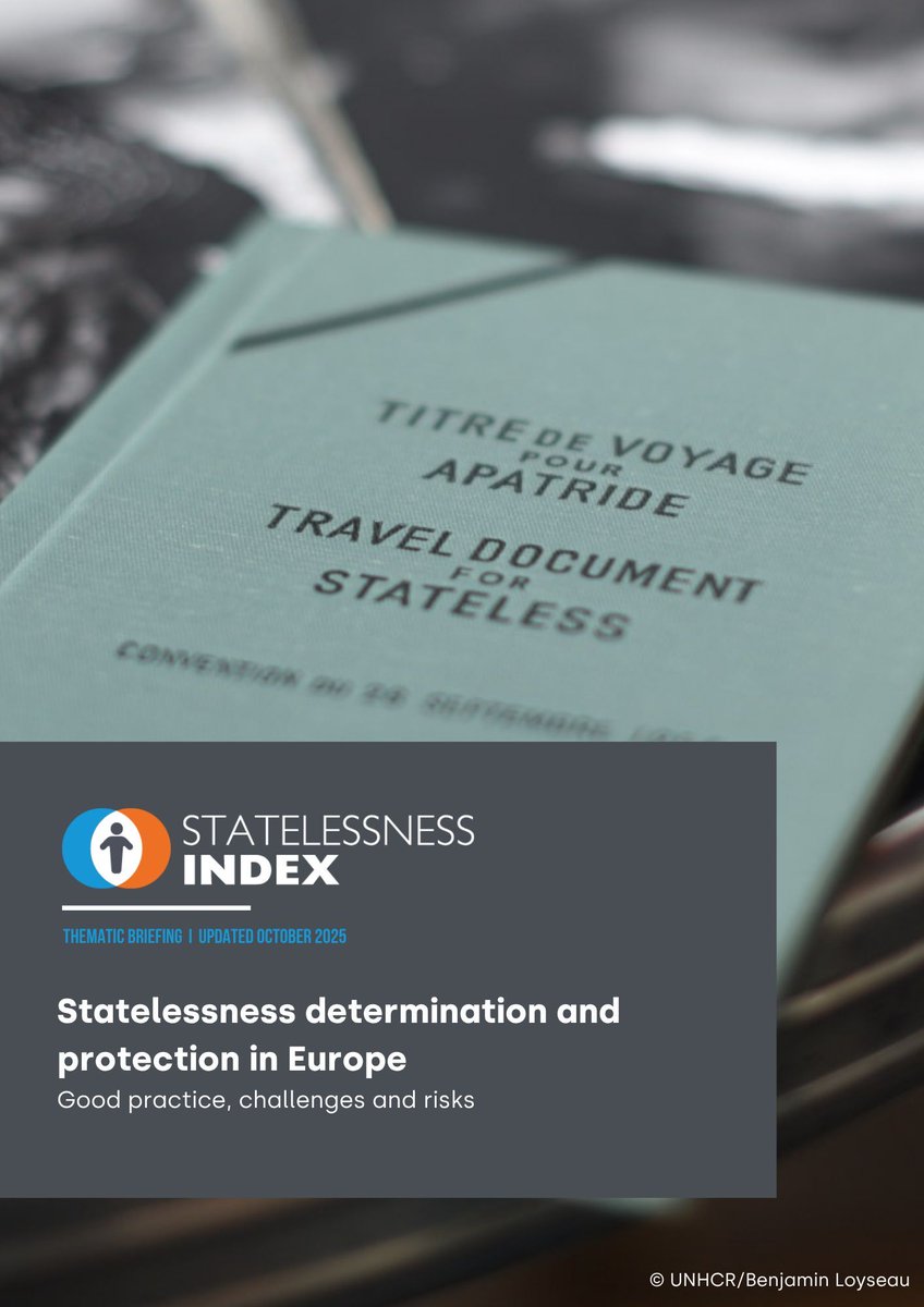 🚨 Most countries in Europe still lack formal procedures to identify &amp; protect stateless individuals.

Our updated #StatelessnessIndex briefing reviews 34 countries &amp; calls for urgent action.

📘 Read more: buff.ly/hUTx5GF 

#HumanRights #Migration #Statelessness