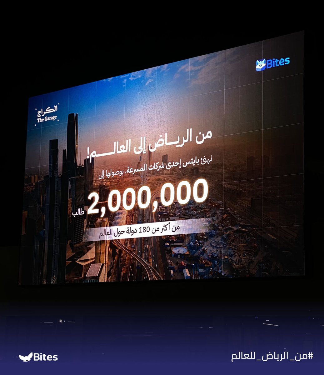 studybitesai's tweet image. من الرياض للعالم! 🌍
لمع بايتس في سماء الرياض احتفالًا بوصولنا إلى أكثر من مليونين طالب حول العالم! 🎉