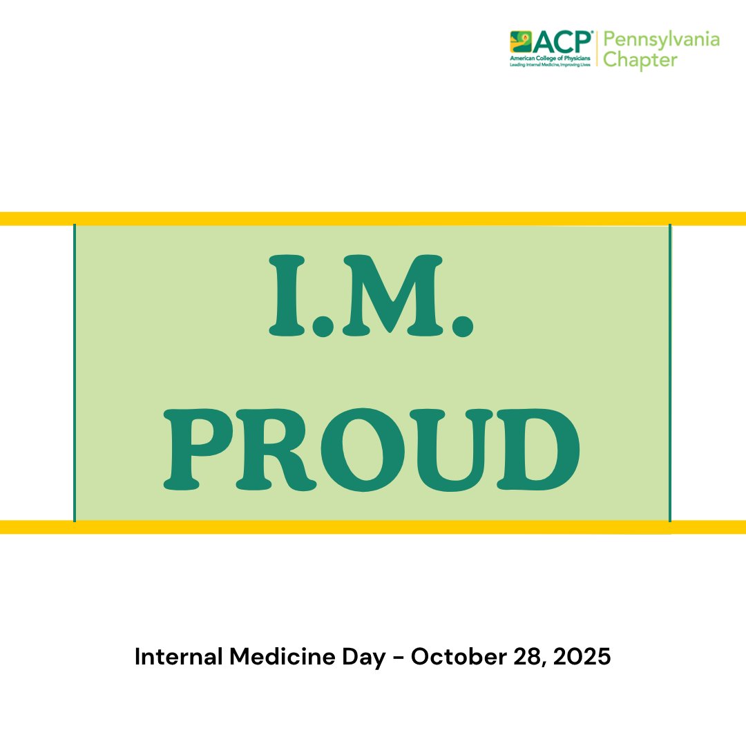 PAChapterACP's tweet image. Happy Internal Medicine Day from PA-ACP! 🩺 #IMDay #IMProud