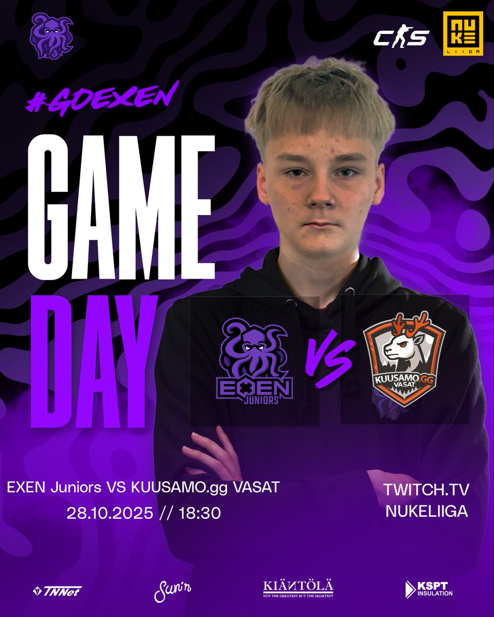 ExenEsports's tweet photo. Se ois pelipäivä! 💥
🆚: https://t.co/RKEgfgLNAI VASAT
⏰: 18:30
📺: https://t.co/OxDzoKaZq3
#goEXEN #NUKETTAA #esportsfi https://t.co/OFrsXSDYfm