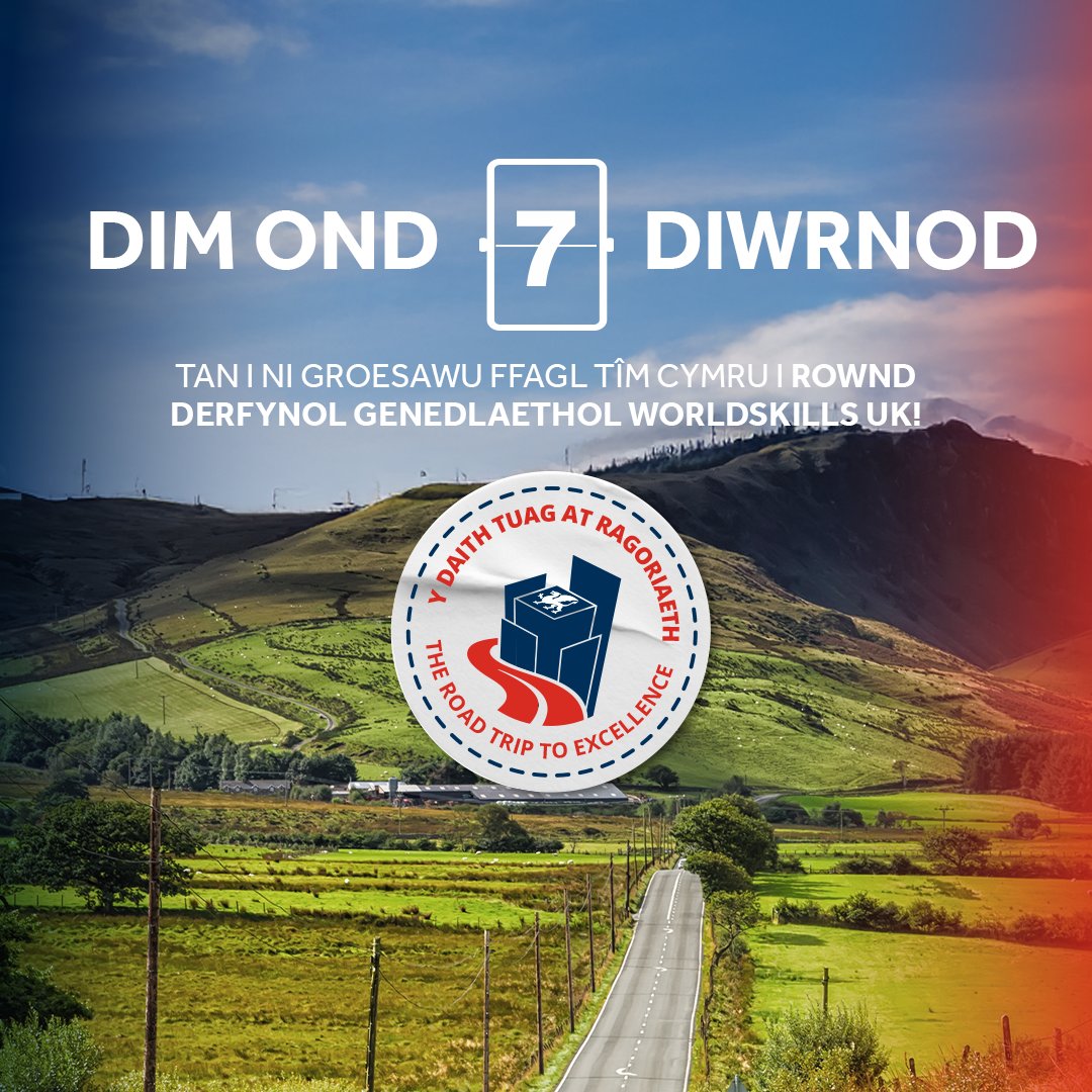 Hir yw bob ymaros! ⏳
Ymhen 7 diwrnod bydd ffagl <a href="/WorldSkillsUKW/">WorldSkills UK Wales</a> yn galw heibio Hyfforddiant Cambrian ar #YDaithTuagatRagoriaeth
Ymunwch â ni i ddathlu’r daith!

<a href="/ISEinWales/">Inspiring Skills</a>