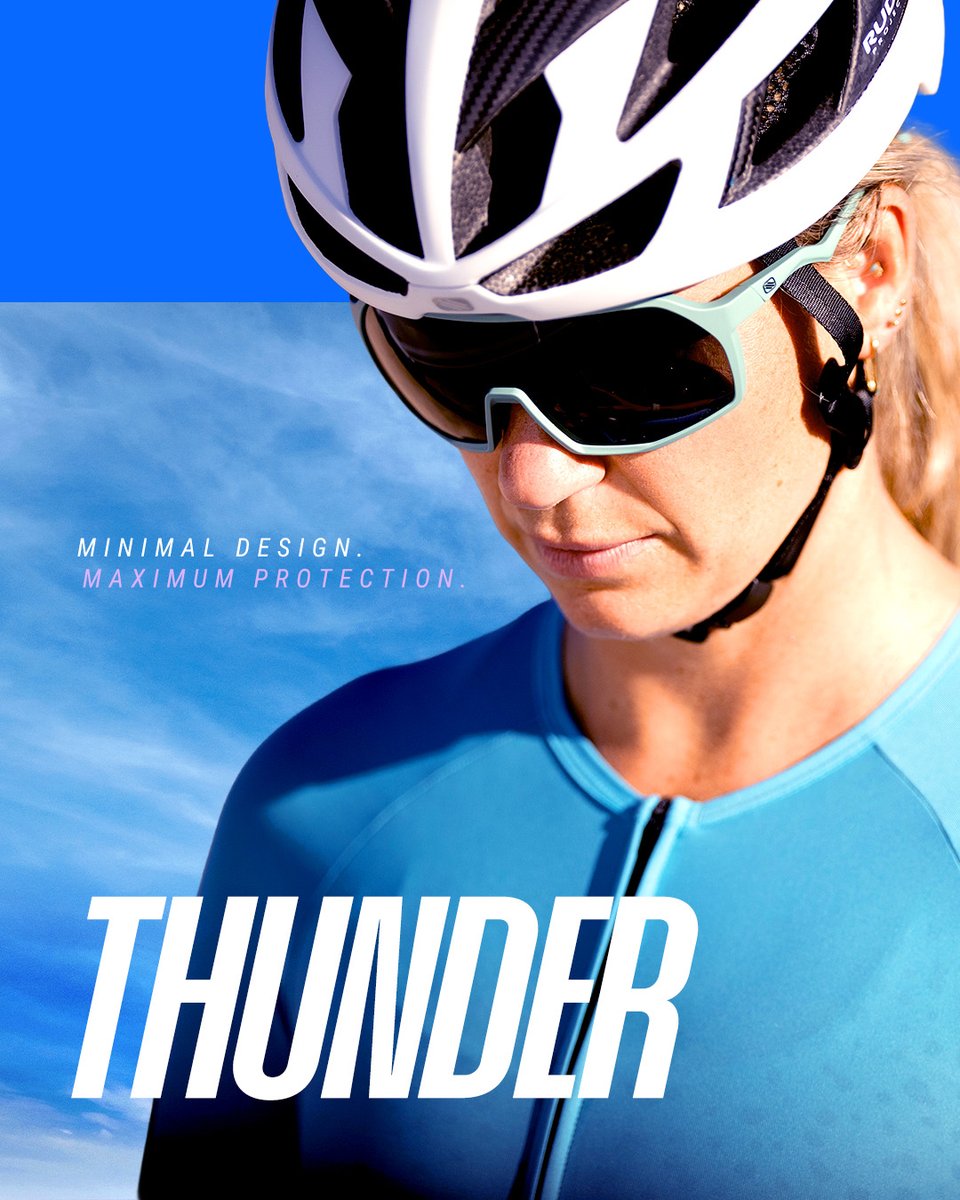 RudyProjectNA's tweet image. Introducing the all-new Thunder — performance sunglasses for athletes who demand clarity and protection. With full-wrap coverage, sharp optics, and a secure fit from start to finish, its featherlight Italian frame offers all-day comfort and RX-ready precision. ⚡️