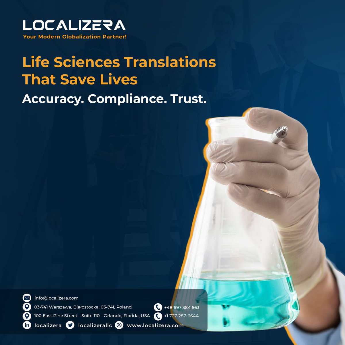 localizerallc's tweet image. When lives are on the line, words can’t go wrong.
At #Localizera, we deliver #lifesciences translation services that ensure accuracy, compliance, and cultural sensitivity. From clinical trial documents to medical device manuals, we&apos;ve got you covered.
shorturl.at/Bsgaa