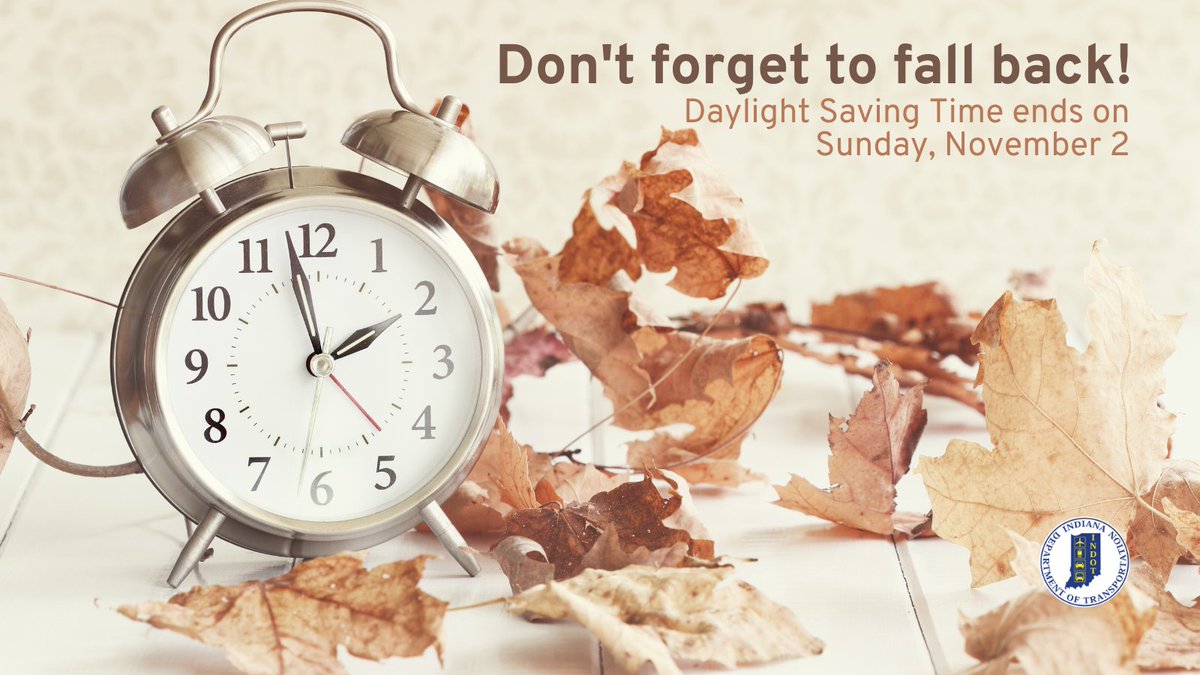How does an "extra" hour of sleep sound?! Don't forget to turn your clocks back before heading to bed!  Daylight Saving Time ends at 2 a.m. on Sunday, November 2. ⏰🕑🕰