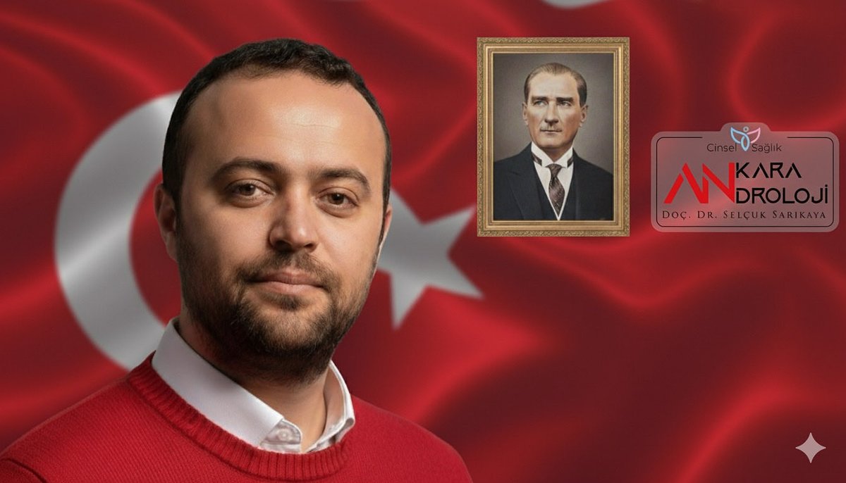 Cumhuriyetimizin 102. Yıl dönümü kutlu olsun. Ulu Önder Gazi Mustafa Kemal Atatürk ve Gazilerimizin ruhu şad, Cumhuriyetimiz ebedi olsun🇹🇷🇹🇷🇹🇷 Ne Mutlu Türküm diyene🇹🇷#29ekimcumhuriyetbayramımızkutluolsun  #androloji #ankarandroloji #doçdrselçuksarıkaya #cumhuriyet102yaşında