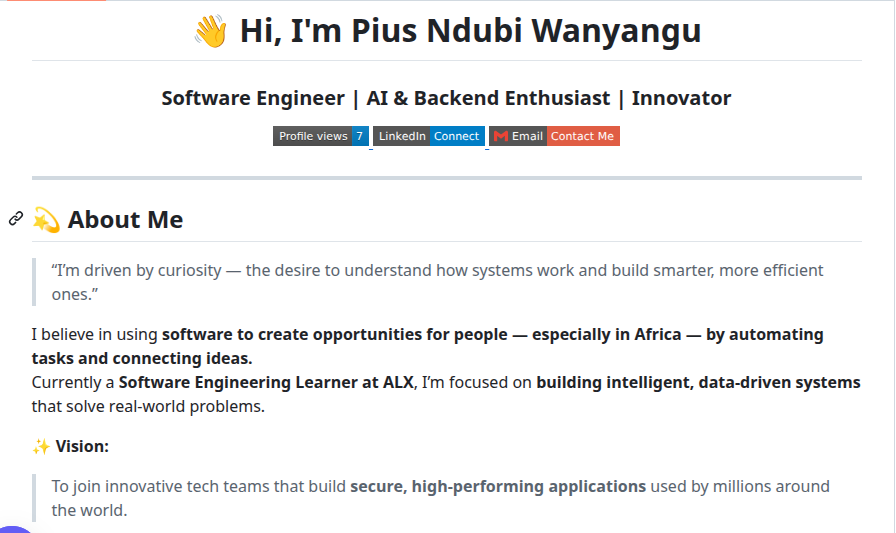 PiusProgrammer's tweet image. Hey am Pius 
I'm a software engineer focusing on Backend, let's connect