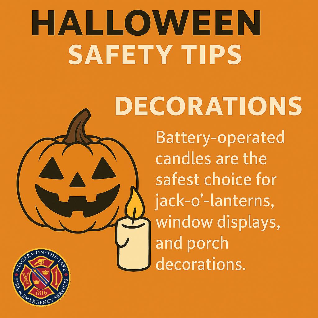 NOTLfiredept's tweet image. 🔥 Halloween Safety Tip:
Use battery-operated candles for jack-o’-lanterns and decorations. Avoid open flames for a safe Halloween!
#HalloweenSafety #FireSafeHalloween #NOTLFire #SafetyTips
