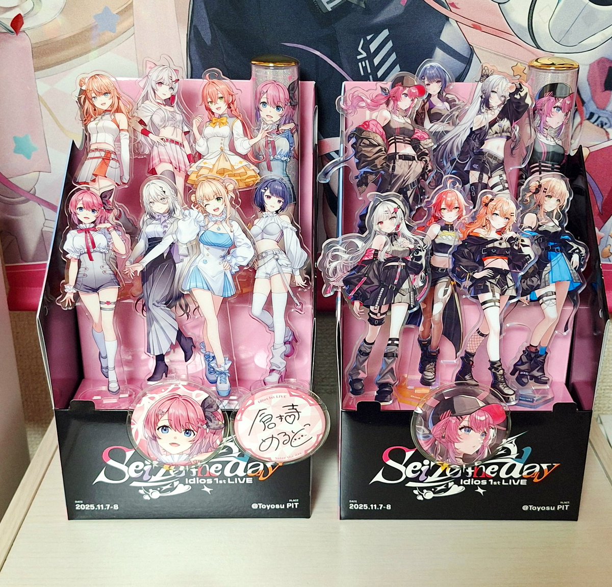 1222hamahuhi's tweet image. 見て見てぇ！！
Idiosライブのアクスタ購入して全員分をラックに飾ってみたぉ！
これはもう絶景よ！
Idiosがいっぱいで幸せや！
#しーちゃんみてみてっ
#あかりさーち
#つぶやきろこ
#りかしぃキャッチして
#石神のぞいて
#ソフィア潜入調査
#めると見ルネ