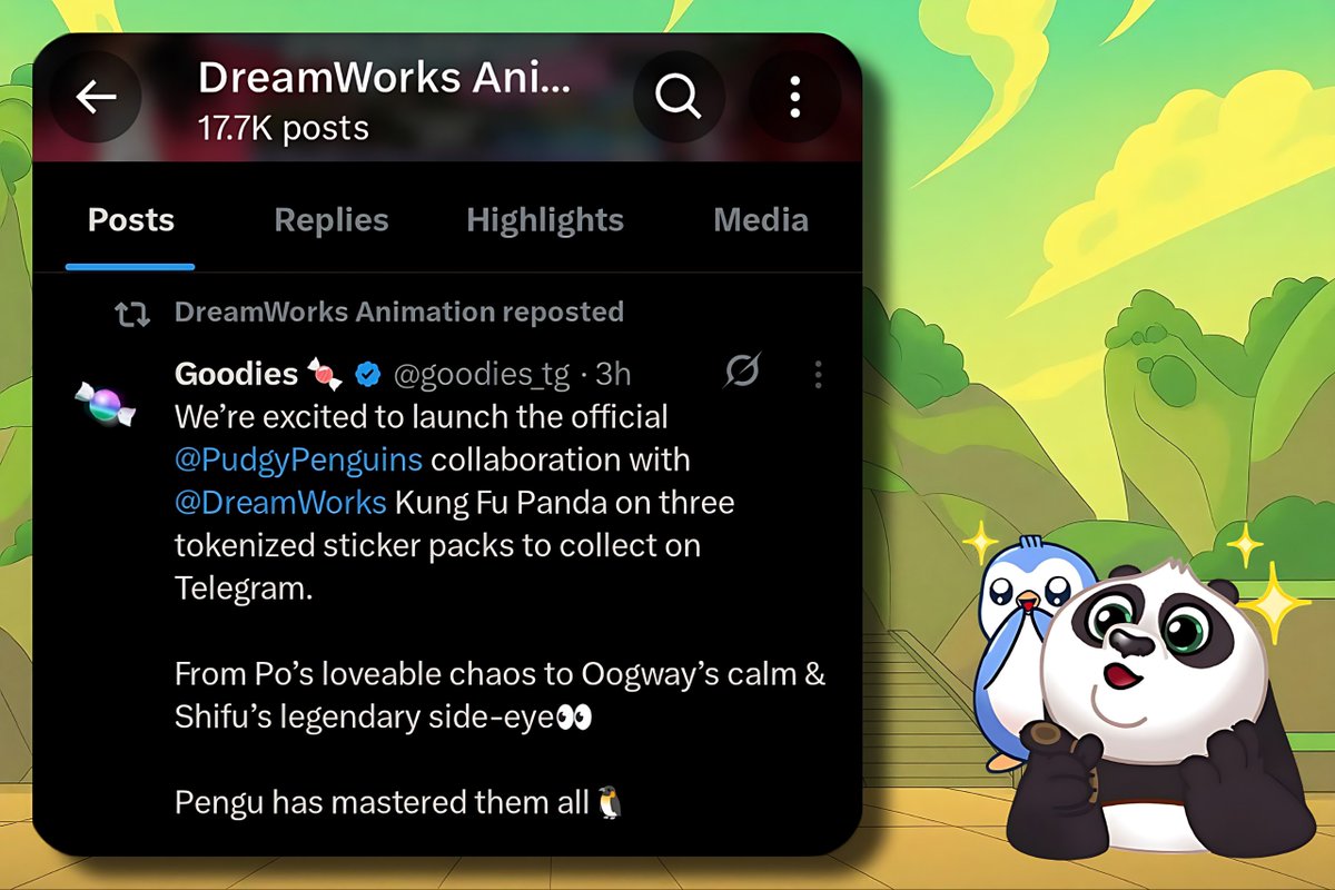 goodies_tg's tweet photo. Something magical happened in the world of digital collectibles yesterday...

Official @DreamWorks account retweeted Goodies’ post 🍬

IP supercycle on @telegram and @ton_blockchain https://t.co/s7gx1AbLJk