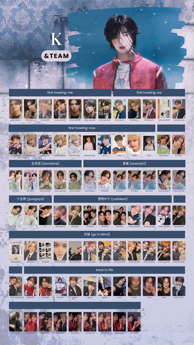 281025 &amp;TEAM ALL ALBUM PCS templates

BACK TO LIFE (BTL) updated ♡

Google drive link for all templates in pinned! (Improved scans will also be updated here)

#andTEAM &amp;team k fuma nicholas ej yuma jo harua taki maki photocard photocards pc pcs template templates wishlist