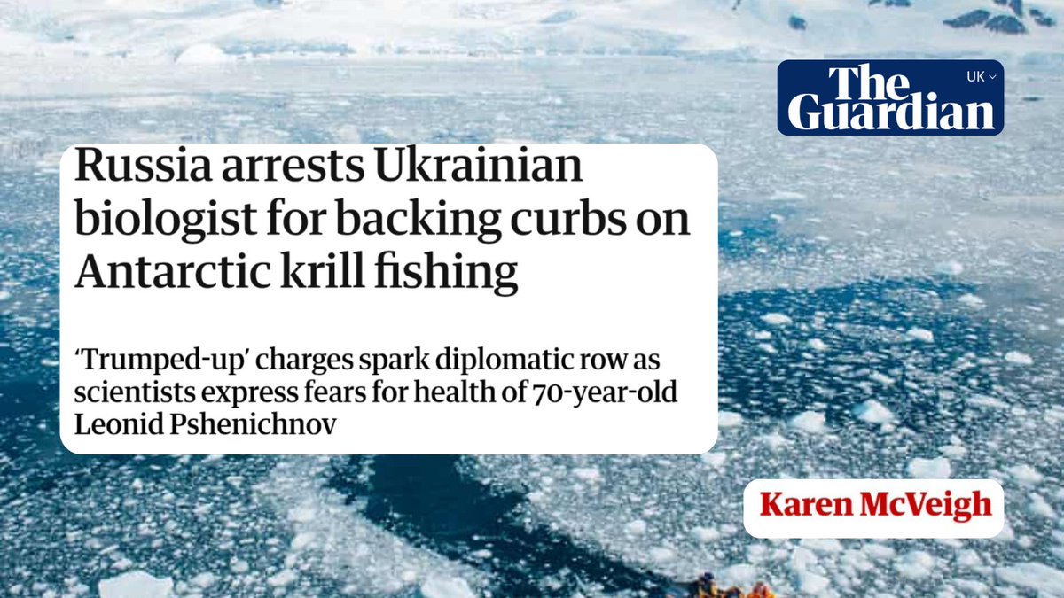 leanahosea's tweet image. After years of research, scientist Leonid Pshenichnov concluded Russia + China cannot continue fishing krill, the main food source of many marine creatures, at current rates without risking breakdown of entire ocean ecosystems. Russia had him arrested:

theguardian.com/environment/20…