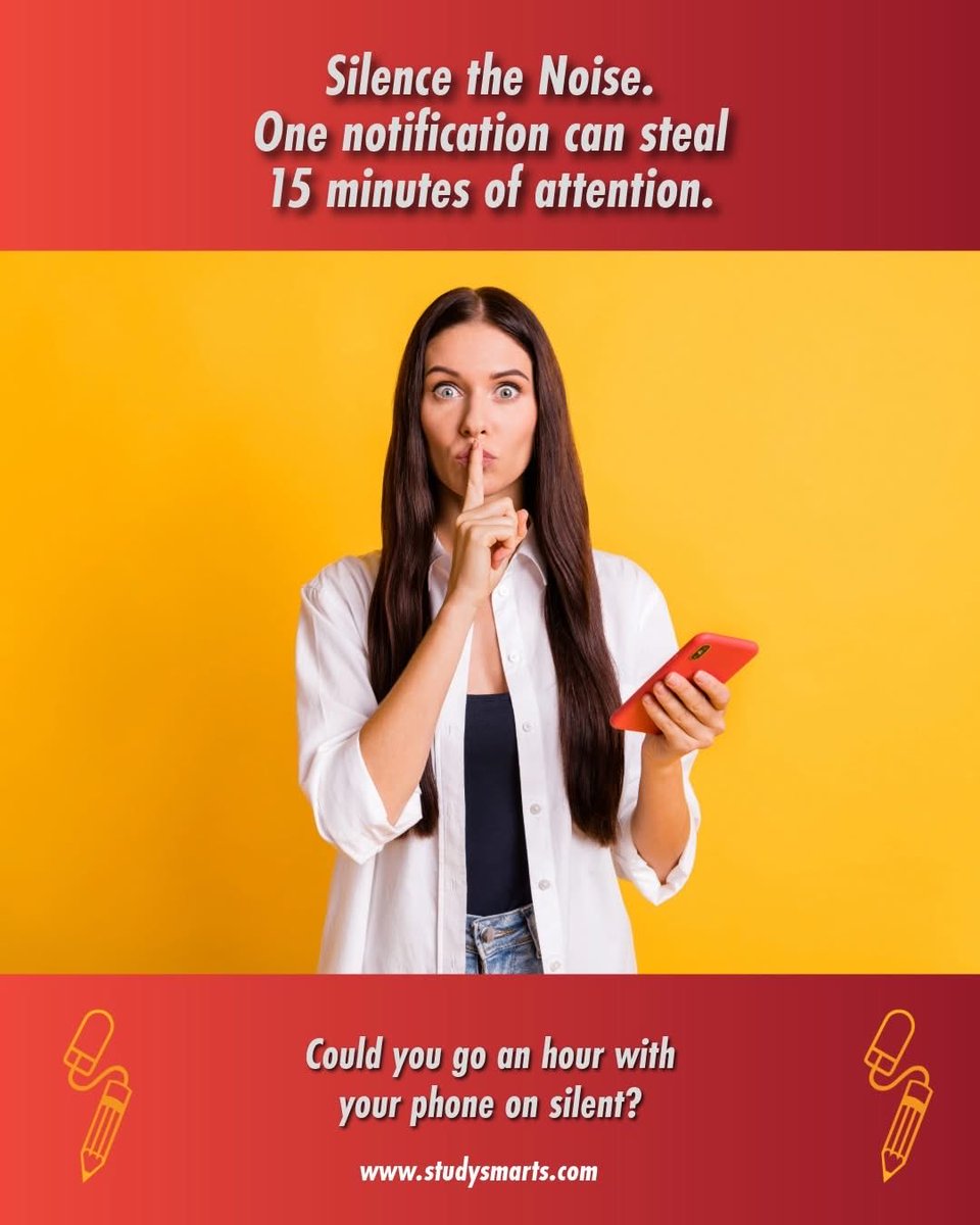 heybeardman's tweet image. Silence the Noise.

One notification can steal 15 minutes of attention.

Could you go an hour with your phone on silent?

#NoDistractions #FocusChallenge #DigitalDetox #MindfulMoments #StayPresent