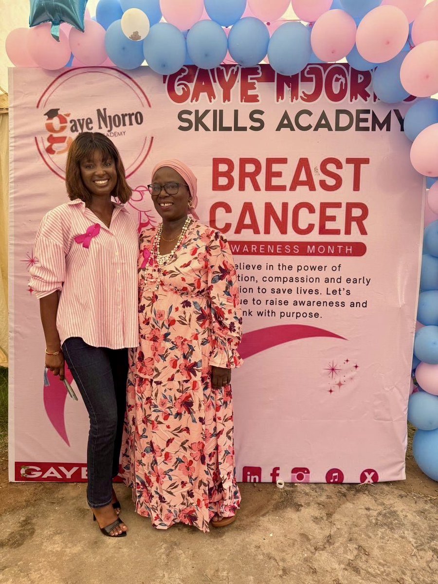 MariamCoco411's tweet photo. Thank you @gayenjorrofoun1 for inviting me as a guest speaker at the Breast Cancer awareness event yesterday. I spoke on the theme Empowering Women for a  healthier future. It was an honor sharing the same platform with all the amazing speakers who spoke about breast cancer 💕🌸 https://t.co/UYzJ1kPTsZ