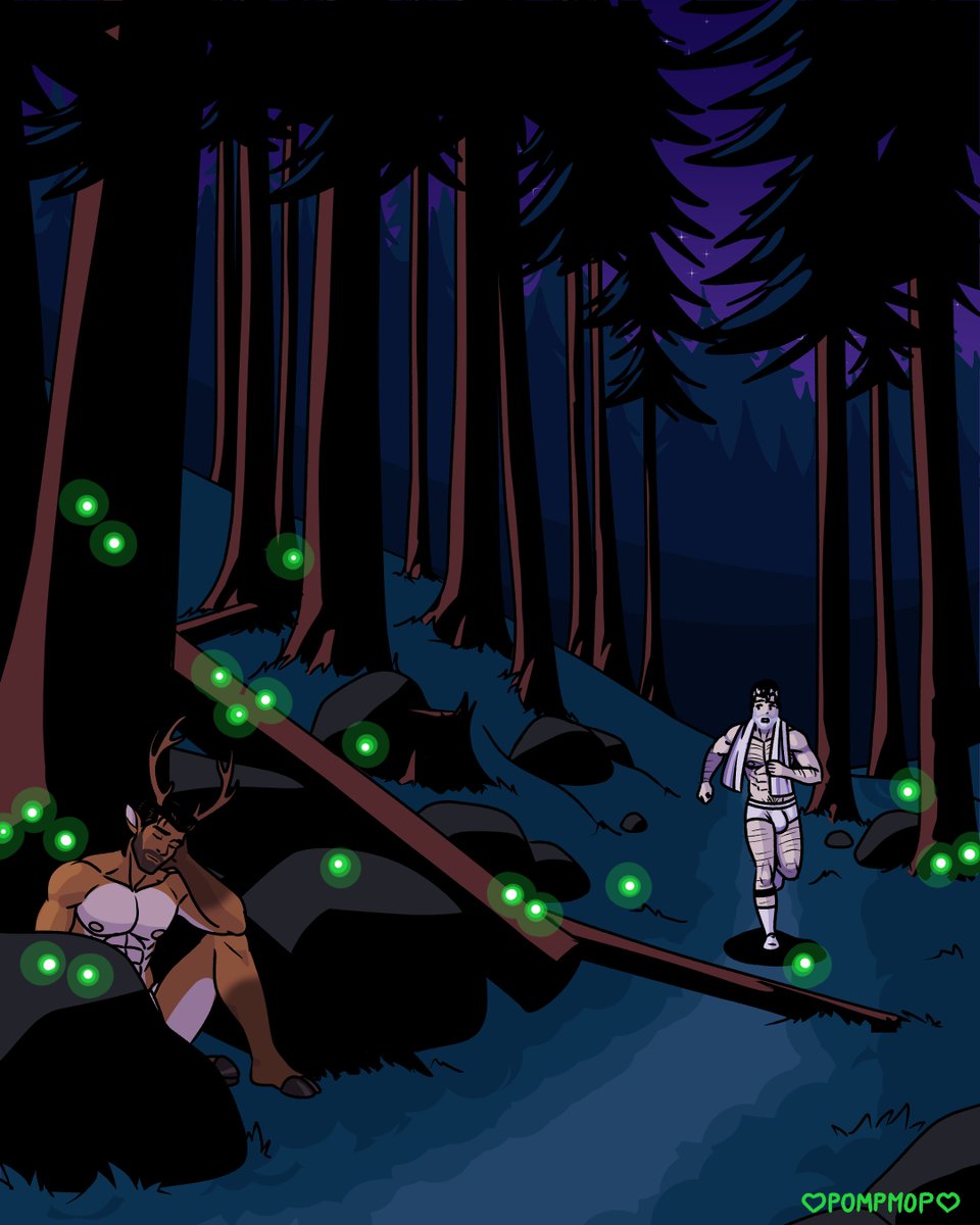 Night Wander 5 - Tread Softly

A sylvan lord slumbers in the glow of fireflies.

#gay #gayart #gayartist #gaycomic

patreon.com/pompmop