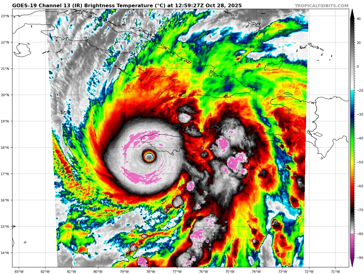 Awaiting dropsonde confirmation, but Air Force flew around a bit in the eye and measured a pressure of 892.3 millibars.

If true, that’s as strong as the LABOR DAY HURRICANE FROM 1935.

A SUB 900 LANDFALL IS IMMINENT.

This is EXTREMELY RARE AND WILL BE CATASTROPHIC FOR JAMAICA.