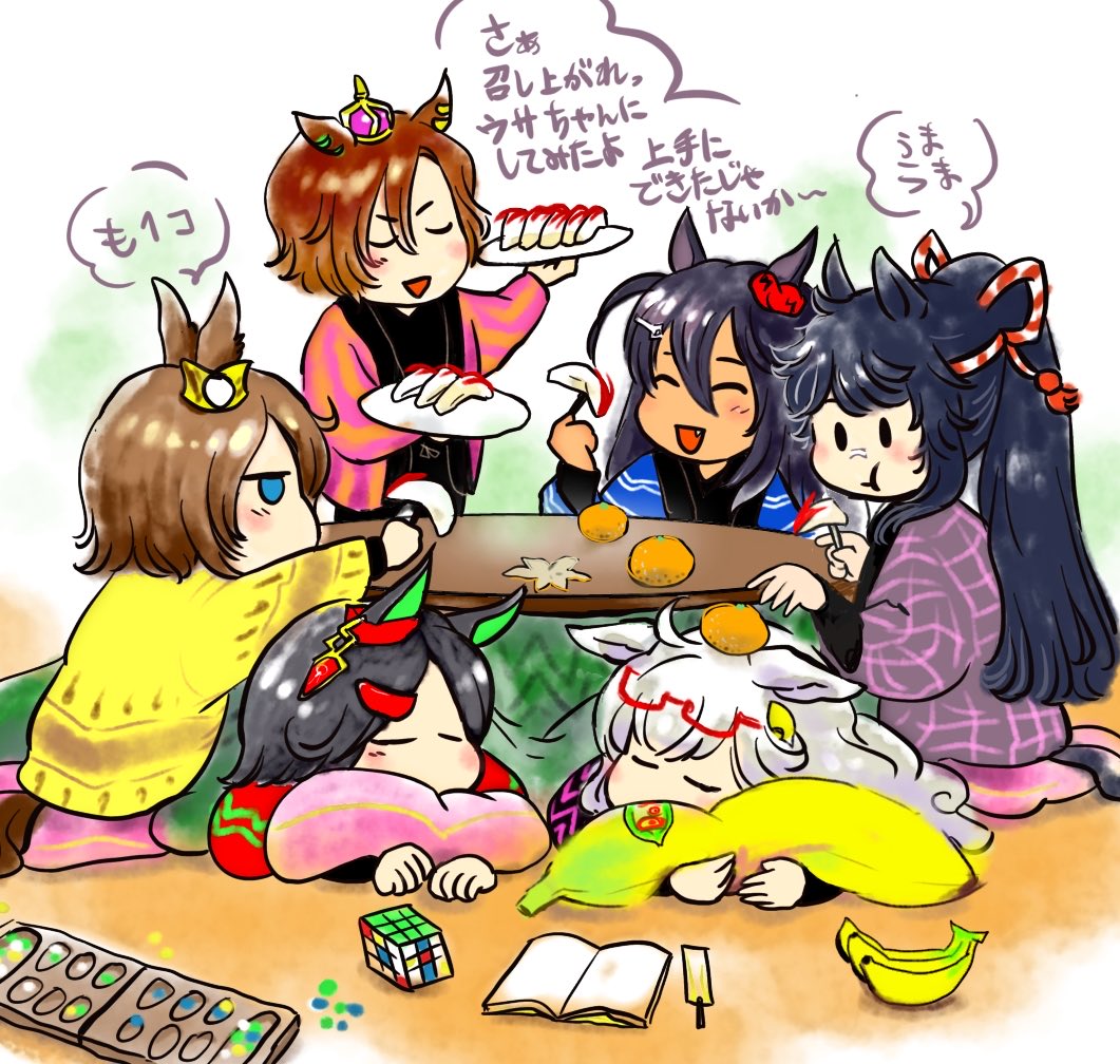 コタツでハンテンのウマ娘ちゃんたち！