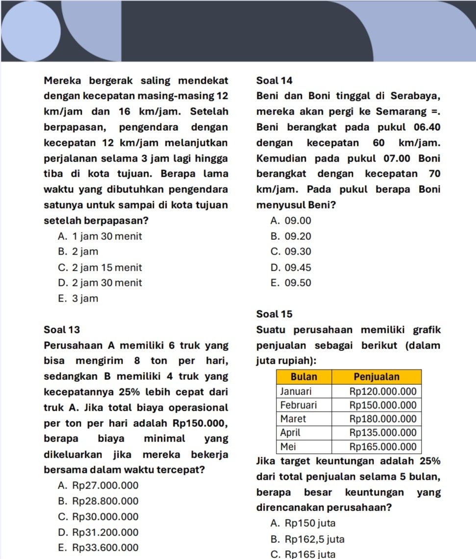 springchowon's tweet image. 🔥 Materi GAT PLN Group:
1. Tes Verbal → sinonim, antonim, analogi, dan pemahaman bacaan.
2. Tes Numerik → aritmatika, deret angka, perbandingan, logika kuantitatif.
3. Tes Logika &amp;amp; Penalaran → pola, sebab-akibat, dan silogisme.
Latihan Soal👉🏻🔗lynk.id/baguseka