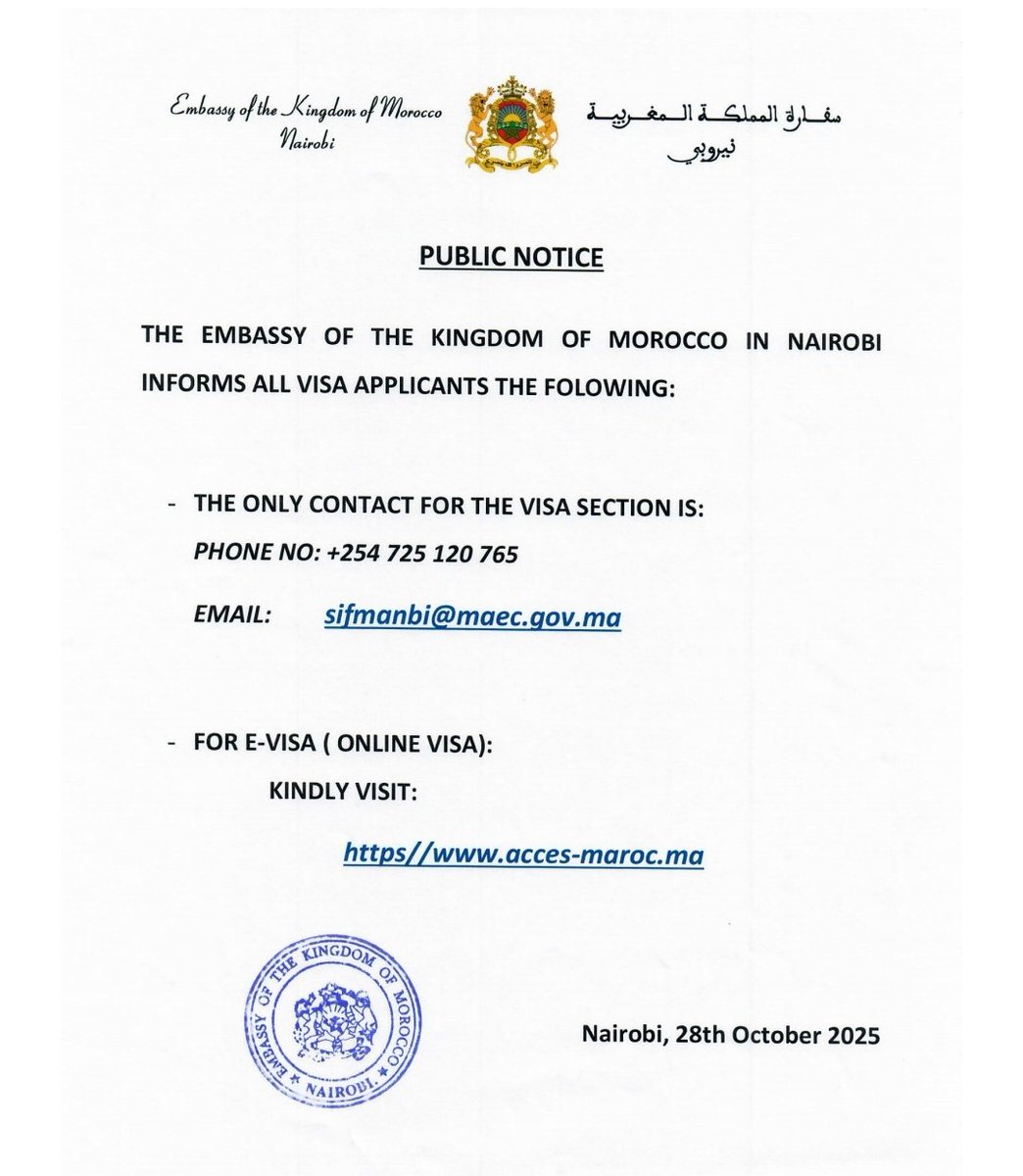 Embassy of the Kingdom of Morocco in Kenya tweet media