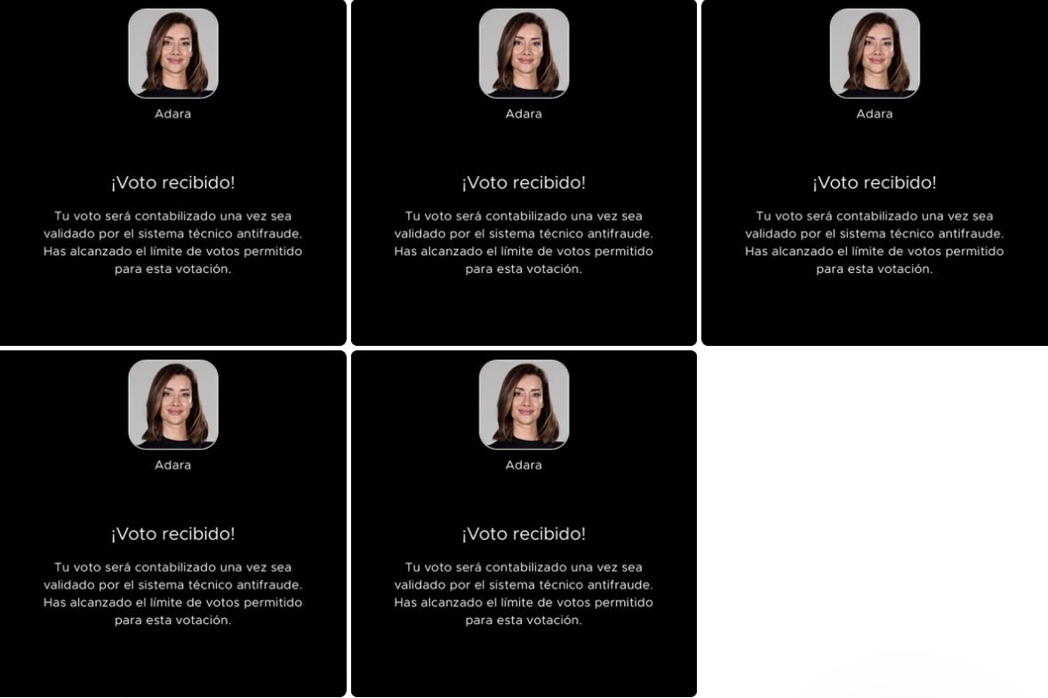 suuu2712's tweet photo. Votitos para #salvarAdara porq quiero y me da la gana sin necesidad de hacer pactos con nadie. Mucha suerte #Adaristas @adarauva @AdaraMolinero
#SVAllStar https://t.co/gRK6PYXE7C