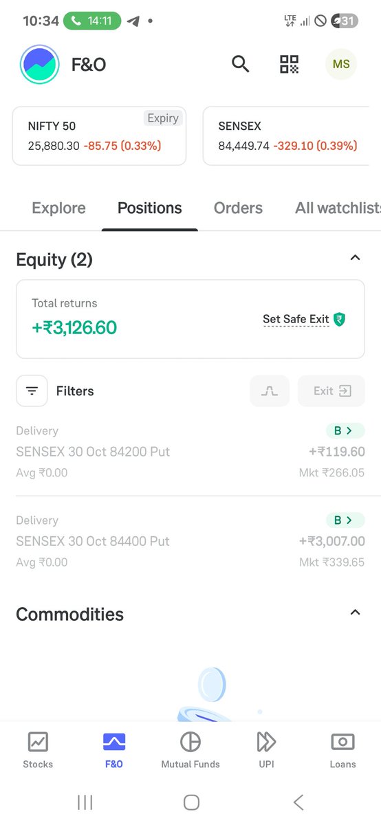 Manjall's tweet image. Yesterday minus.. I hold it.. So today got positive 😁 profit 3k🥰
#IntradayTrading #Sensex